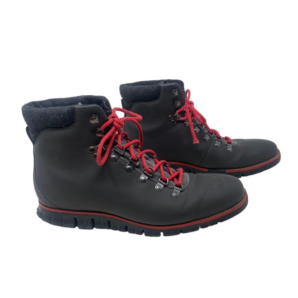 Cole Haan Zero Grand hiker boot in magnet Barbados cherry black